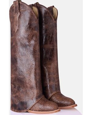 Lorena Saravia Cowboy Boot Rustic - Brown
