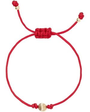Becket + Quill Macramé Bracelet - Red