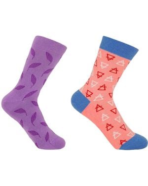 Peper Harow - Made in England Leaf & Elements Socks Bundle - Pink