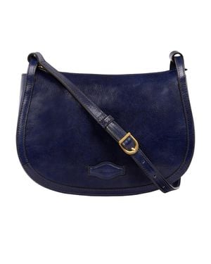Time Resistance Leather Hobo Bag For - Blue