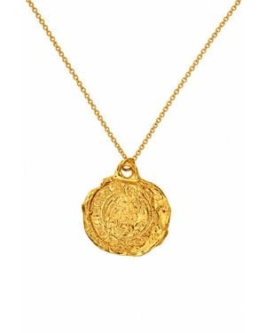 De Roms Large Molten Solstice Medallion Necklace - Metallic