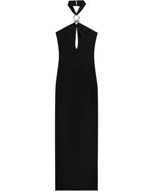 Nocturne Cut-Out Detail Embellished Maxi Dress - Black