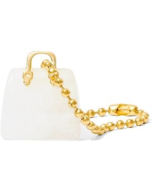 Already Mine Ny Neutrals Clear Quartz Handbag Charm – Clarity, Focus & Amplification - Metallic