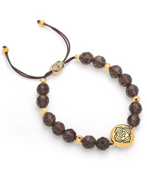 Seven Saints Root Chakra Smokey Quartz Grounded Energy And Calm Bracelet - Metallic