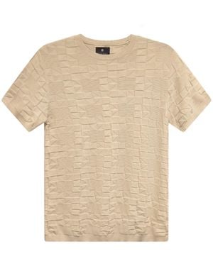 Vustra Patterned Sand Knit Tee - Natural