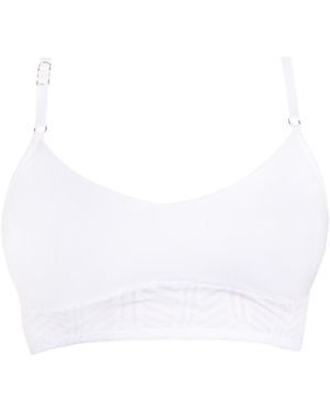 Zelf Intimates Assymetric Moonlight Bralette Top Recycled - White