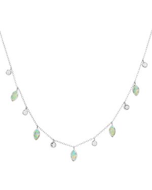 KAMARIA Drops Of Spring Opal Necklace - Metallic