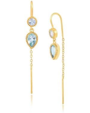 Moon London Poseidon Topaz Vermeil Earrings - Metallic