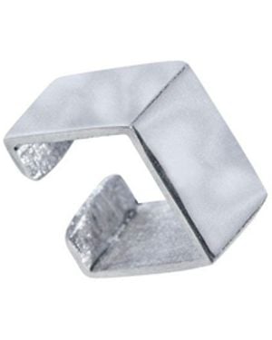 Edge Only Square Ear Cuff Sterling - White