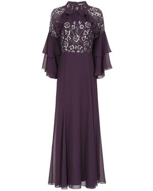 Frock and Frill Maura Embellished Maxi Dress - Purple