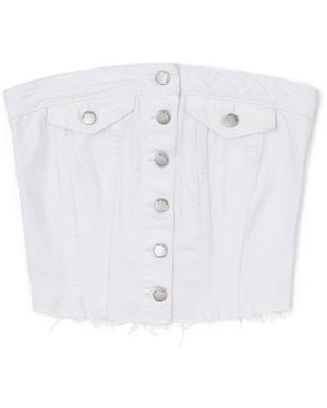 Dr. Denim Carli Tube Top - White