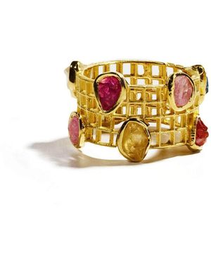 German Kabirski Mata Sapphire And Chrysoberyl Ring - Metallic