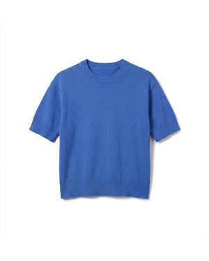 Brodie Cashmere Vicky Cashmere Tee - Blue