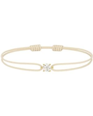 Dyamka Neutrals Diamond Cord Bracelet - Metallic