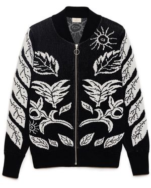 Peraluna Stardust Knit Bomber Jacket - Black