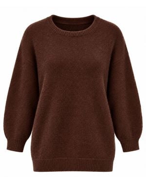 Luella Fashion Bettina Long Alpaca Jumper Chocolate - Brown