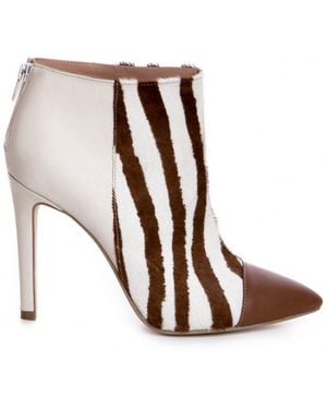 The 5Th Element Emotion Zebra Ankle Boots - Brown