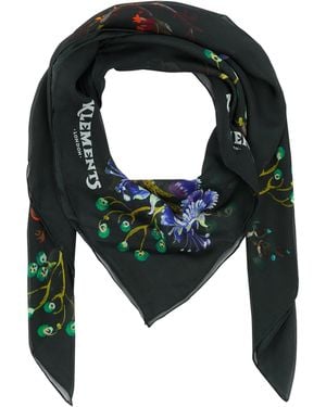Klements Witch Flower Silk Chiffon Giant Scarf - Green