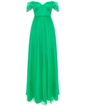 Acob a Porter Monica Long Tulle Dress - Green