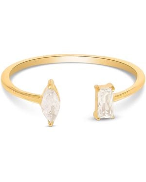 Esterah Open Marquise & Baguette Ring - Metallic