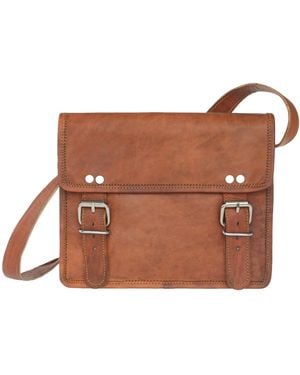 VIDA VIDA Vida Mini Leather 2 Buckle Bag - Brown