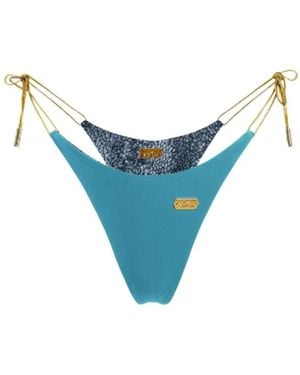Capri Swim™ Mosaic Reversible Thongkini Bottom - Blue