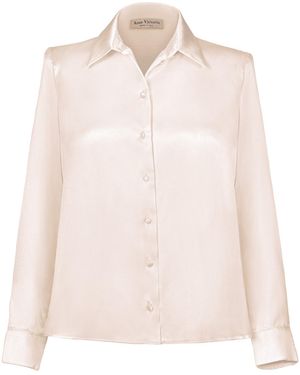 Anse Victorin Alva Silk Blouse - Natural