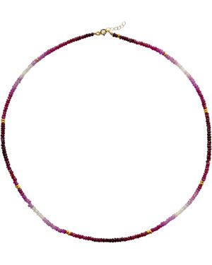 Bombyx House Ruby Ombre Station Necklace - Red
