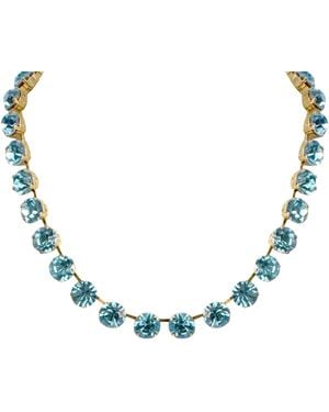 Laura Gray Adjustable Light Aqua Crystal Riviera Necklace - Blue