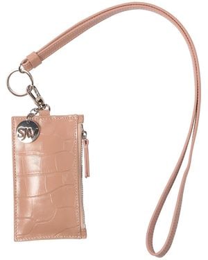 SJW BAGS LONDON Nicky Leather Neck Wallet - Pink
