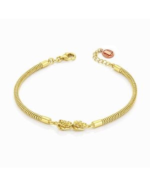 Unaloe Purelei Double Rose Vermeil Snake Chain Bracelet - Metallic