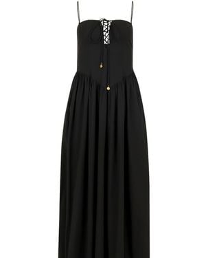 Decolet the label Raquel Drop Waist Cotton Maxi - Black