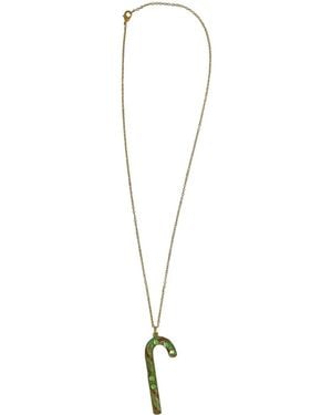 Vickisarge Apple Candy Cane Necklace - Metallic
