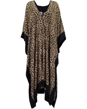 lords of harlech Kiera Leopard Kaftan - Brown