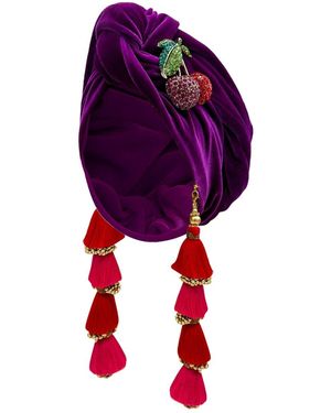 Julia Clancey Plum Cherry Dorado Turban - Purple