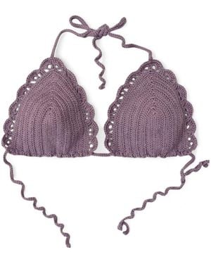 Springmoonatelier Handmade Crochet Bikini Top - Purple