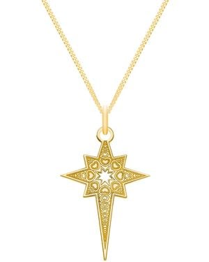 CarterGore Medium 9Ct North Star Pendant Necklace - Metallic