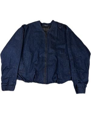 Win Out Balloon Denim Bomber Wm - Blue
