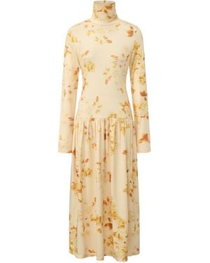 FRONT ROW SHOP Rosetta Stretch Jersey Dress - Metallic