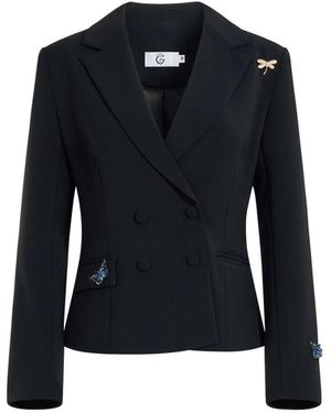 The Gt Atelier Butterfly-Detail Blazer - Blue