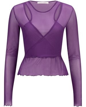 Love and Nostalgia Wrap It Up Mesh Top - Purple