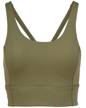 Perky Peach Low Impact Khaki Sports Bra - Green