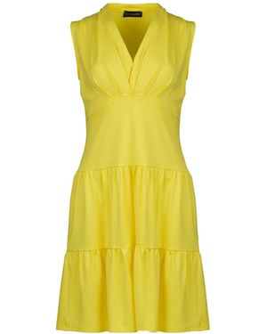 Conquista Sleeveless V-Neck Jersey Dress - Yellow