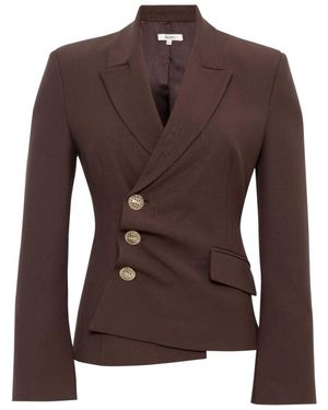 SÉLONE Oris Asymmetric Tailored Blazer Chocolate - Brown