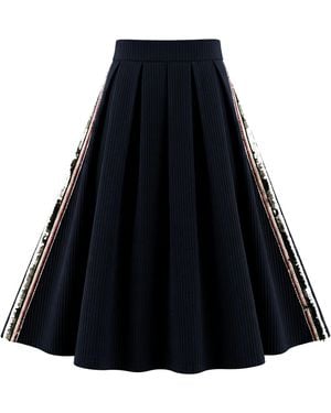 L2R THE LABEL Embellished Quilted Cloud Yurika Skirt - Blue