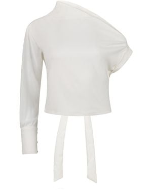 Boutique Kaotique One Shoulder Shirt - White