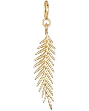 Larisa Beaumont Resilience Charm – 14K Fern Leaf Pendant - Metallic