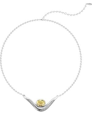 Arte Madrid Sierra Sculpted Pavé Contour Necklace - Metallic