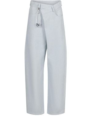 Clothes by Locker Room Wide-Leg Denim Trousers - Grey
