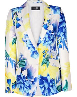 Madebyza Floral Blazer - Blue